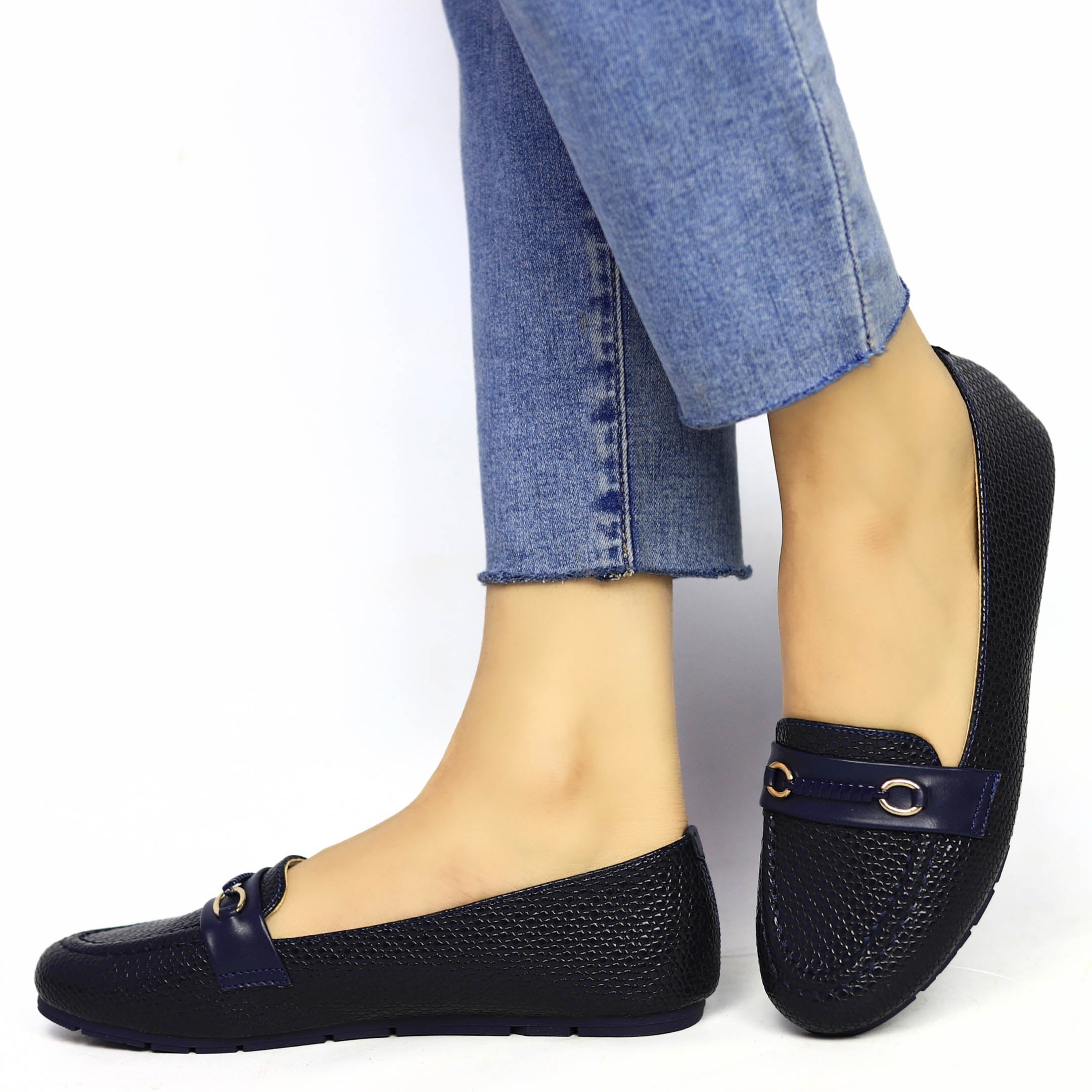 Navy loafers for women - 8006299