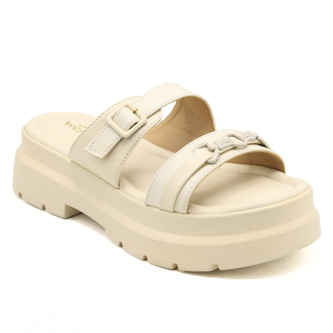 Women Chunky Sole Fawn Slide Sandals - 8003301