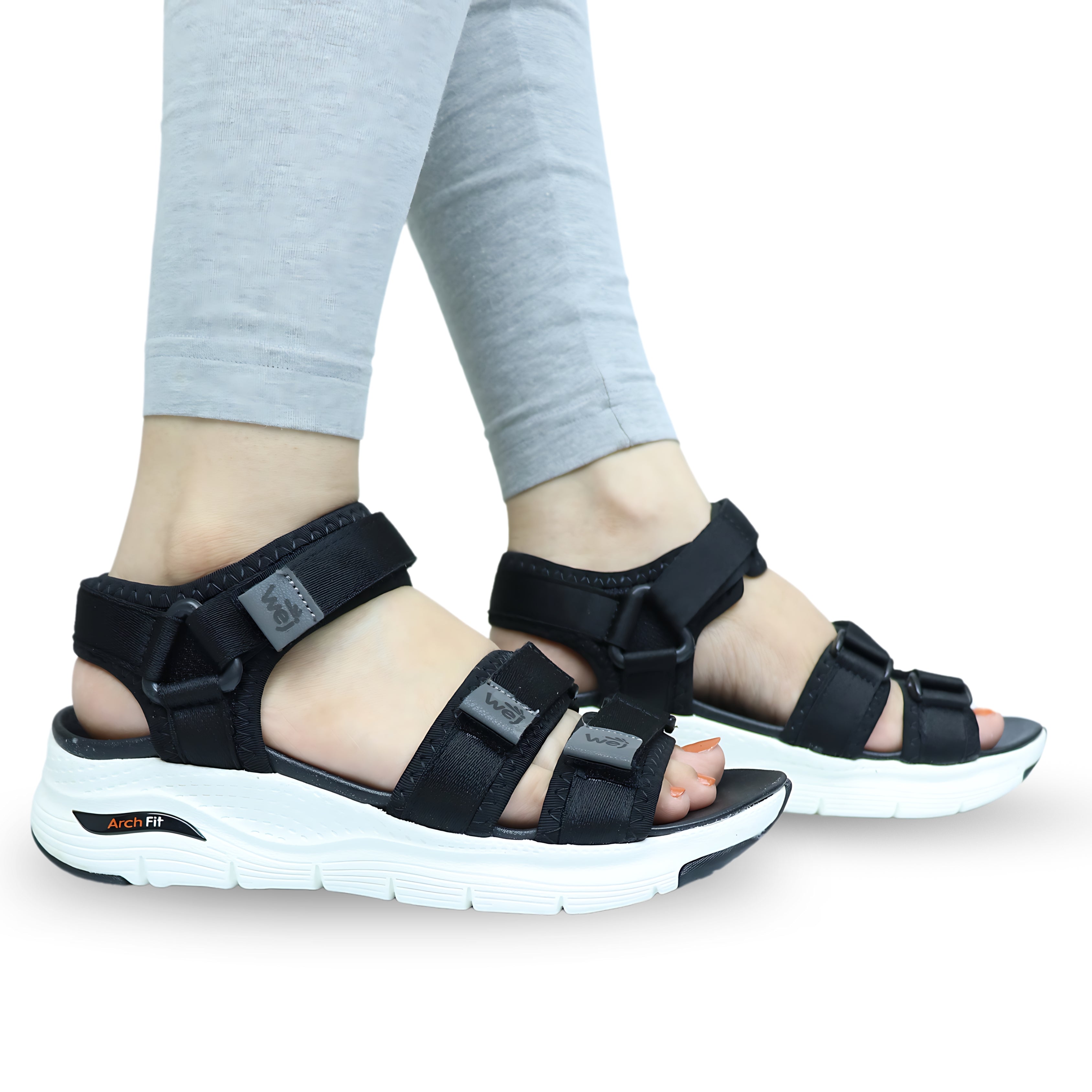 ComfyStride Ladies Sporty Sandals / 7002347 Black