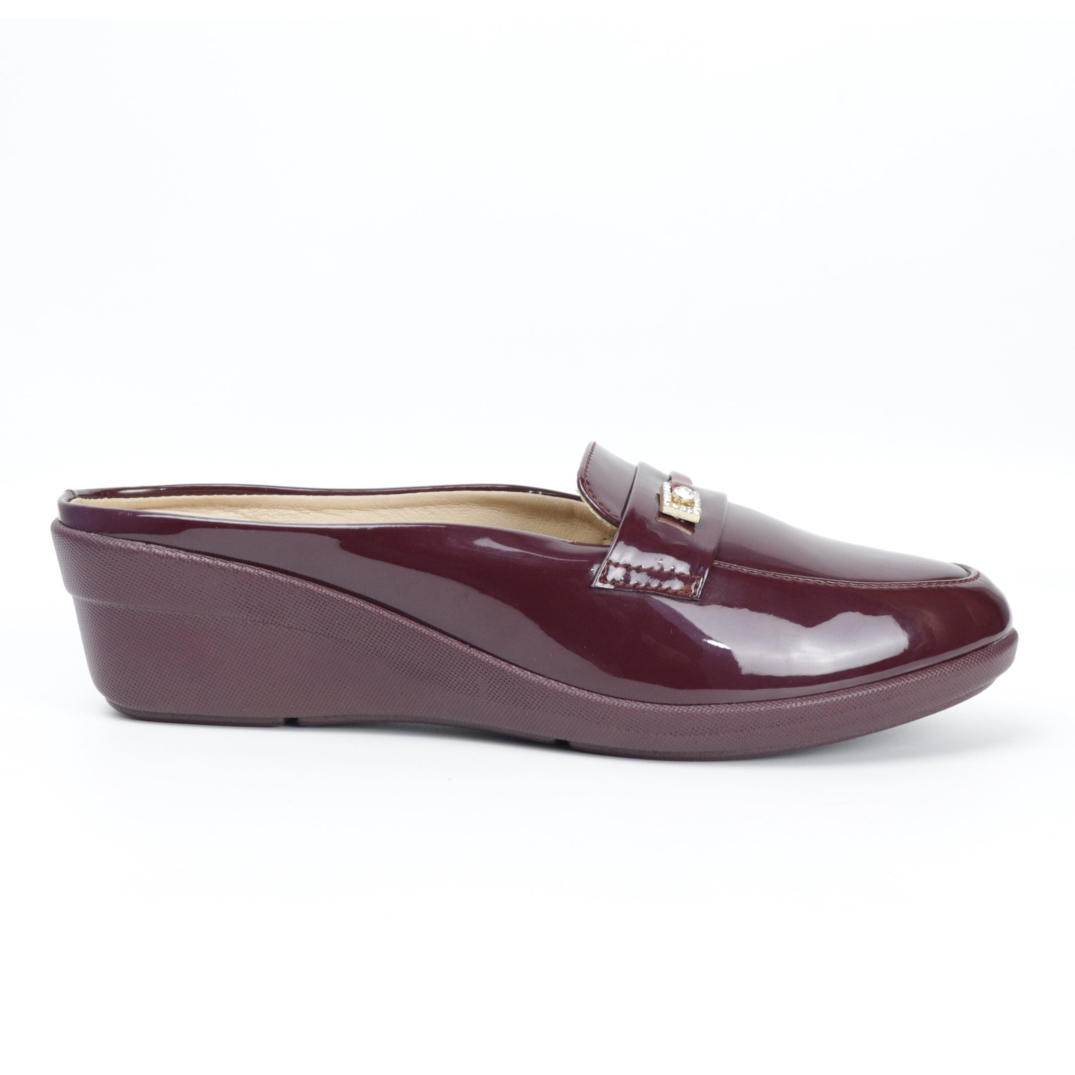 Maroon Back Open Women Shoes / 8007190