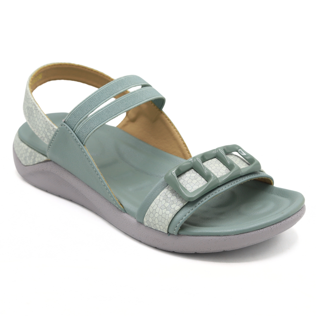 Mint Teal Buckle Strap Comfort Sandals - 8002238