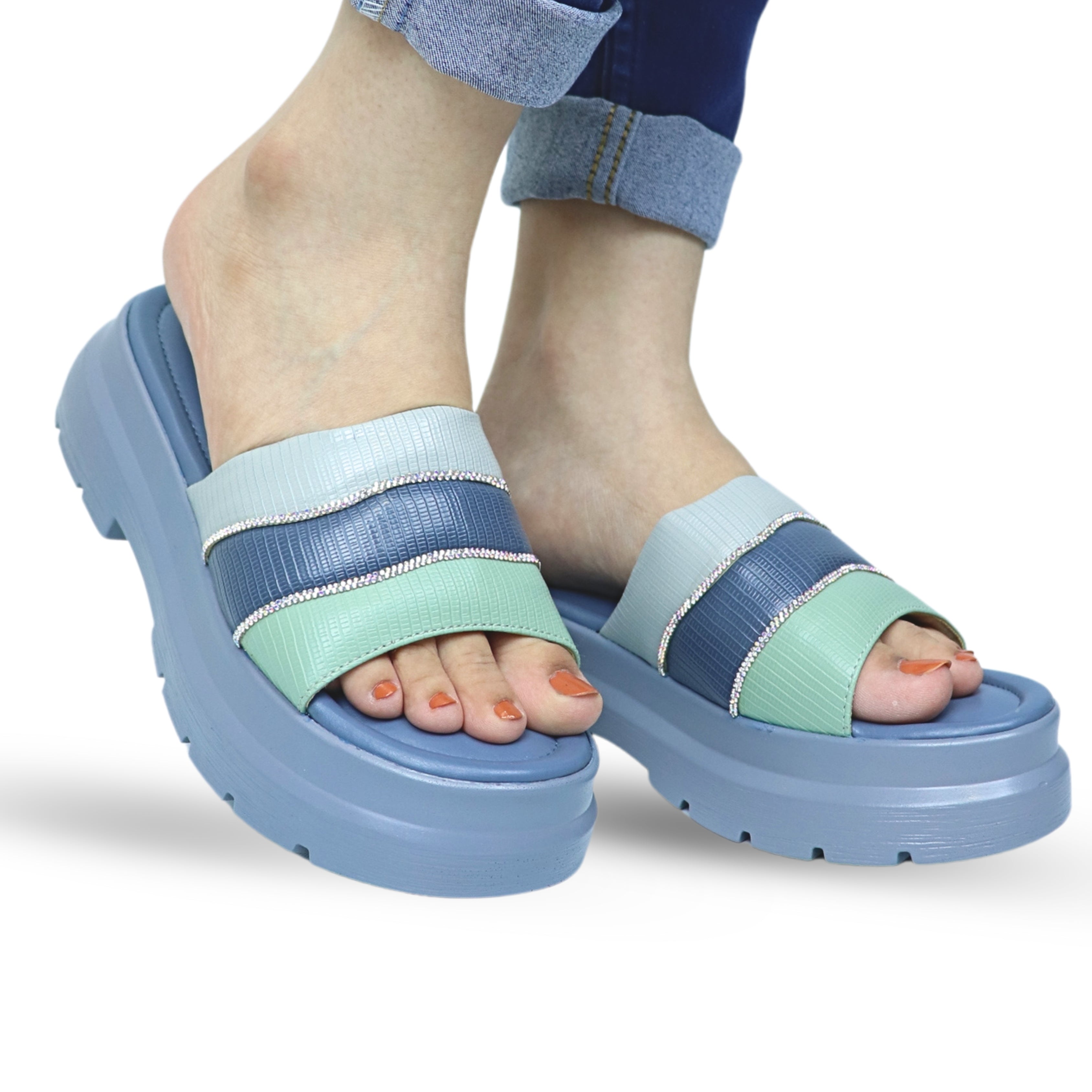 FlexiStride Elevated Girls Slippers / 8003302 Blue