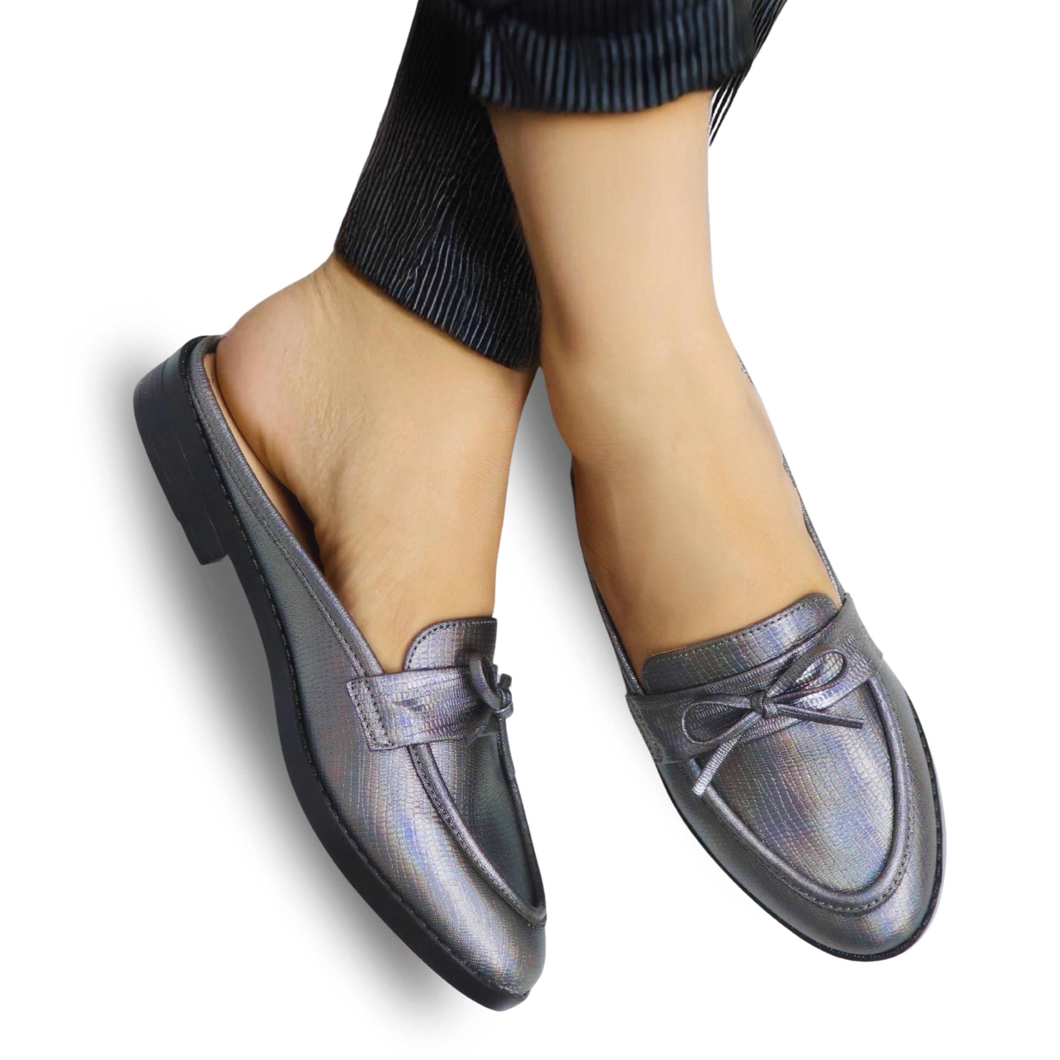 Sleek and stylish slip-on mules 8007184 gray