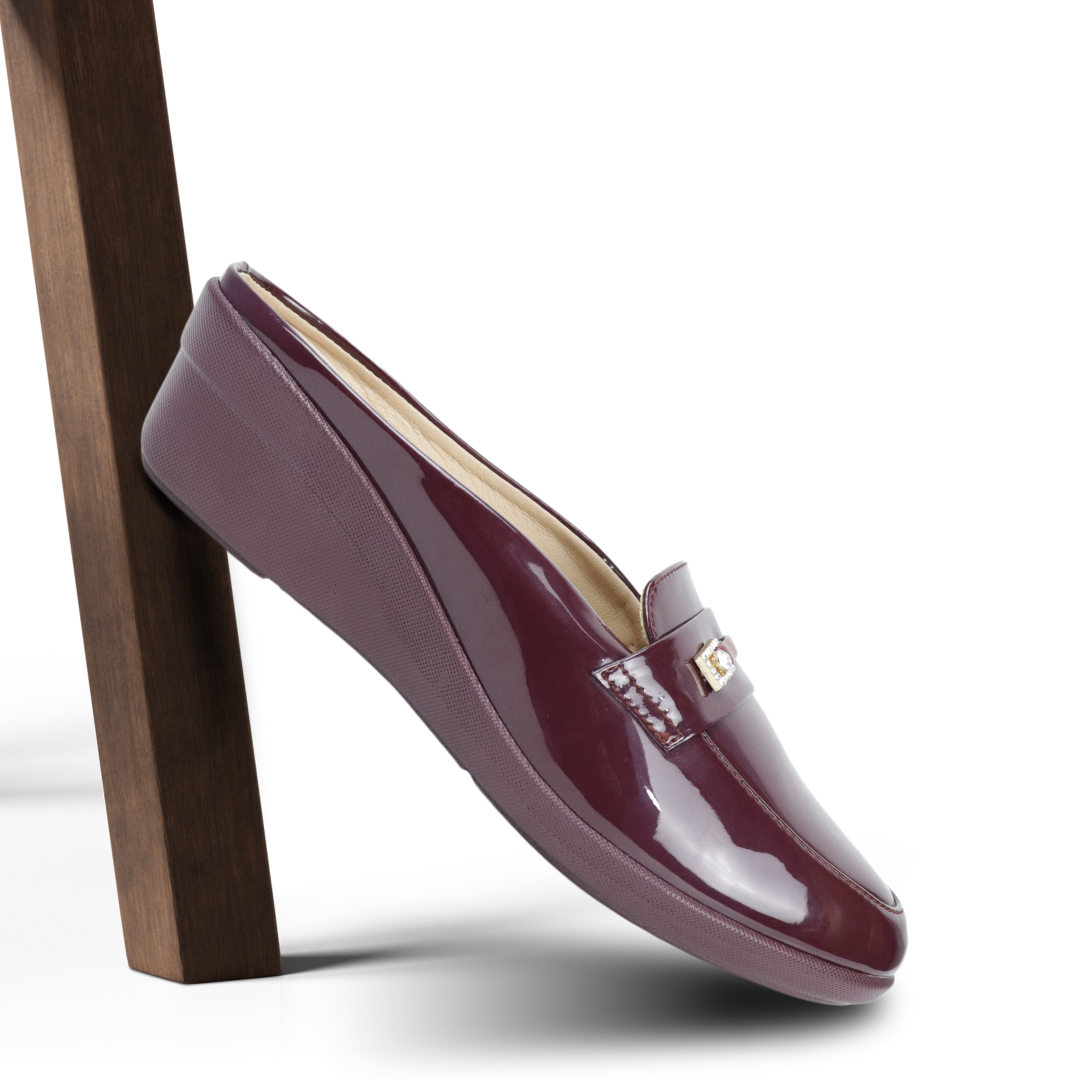 Maroon Back Open Women Shoes / 8007190