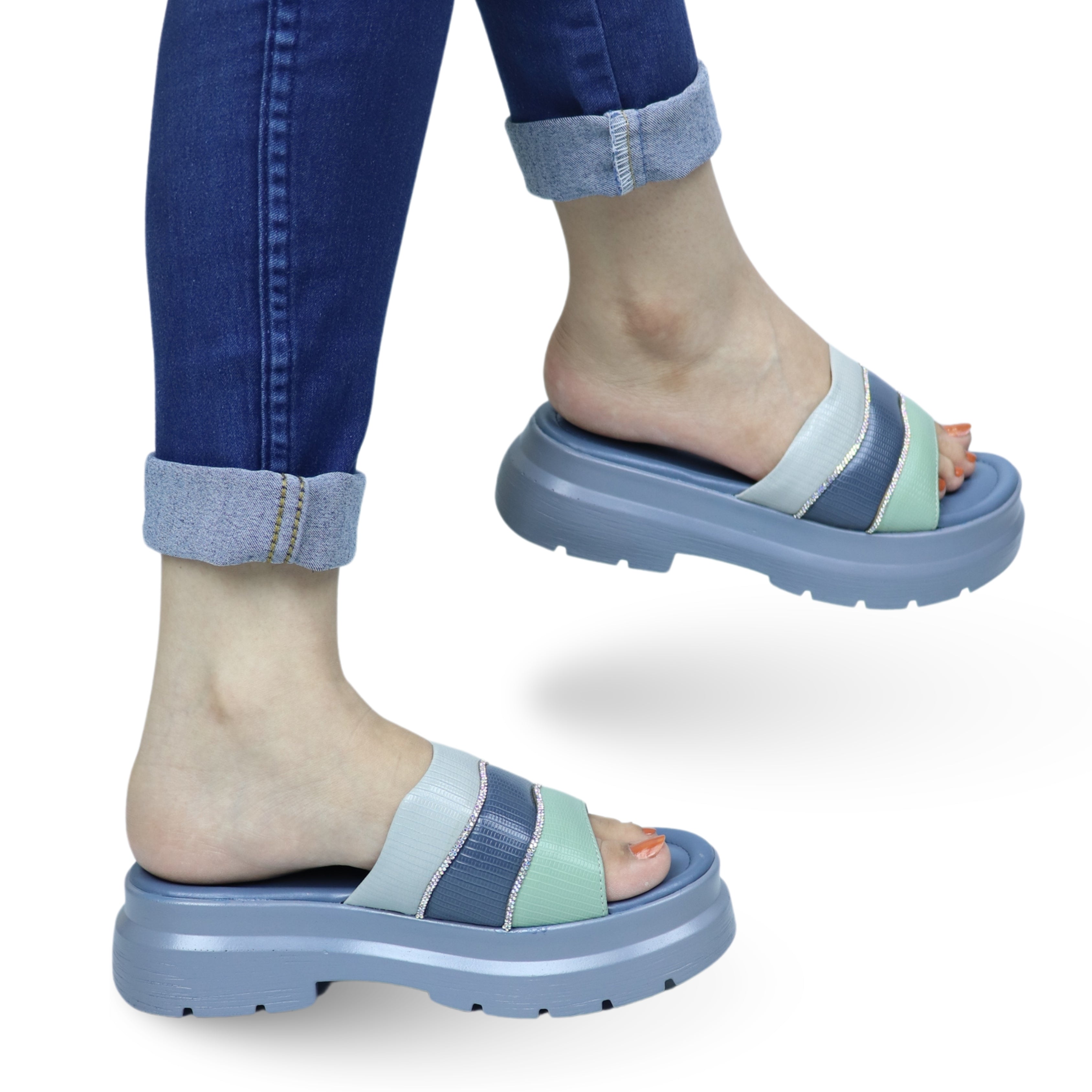 FlexiStride Elevated Girls Slippers / 8003302 Blue