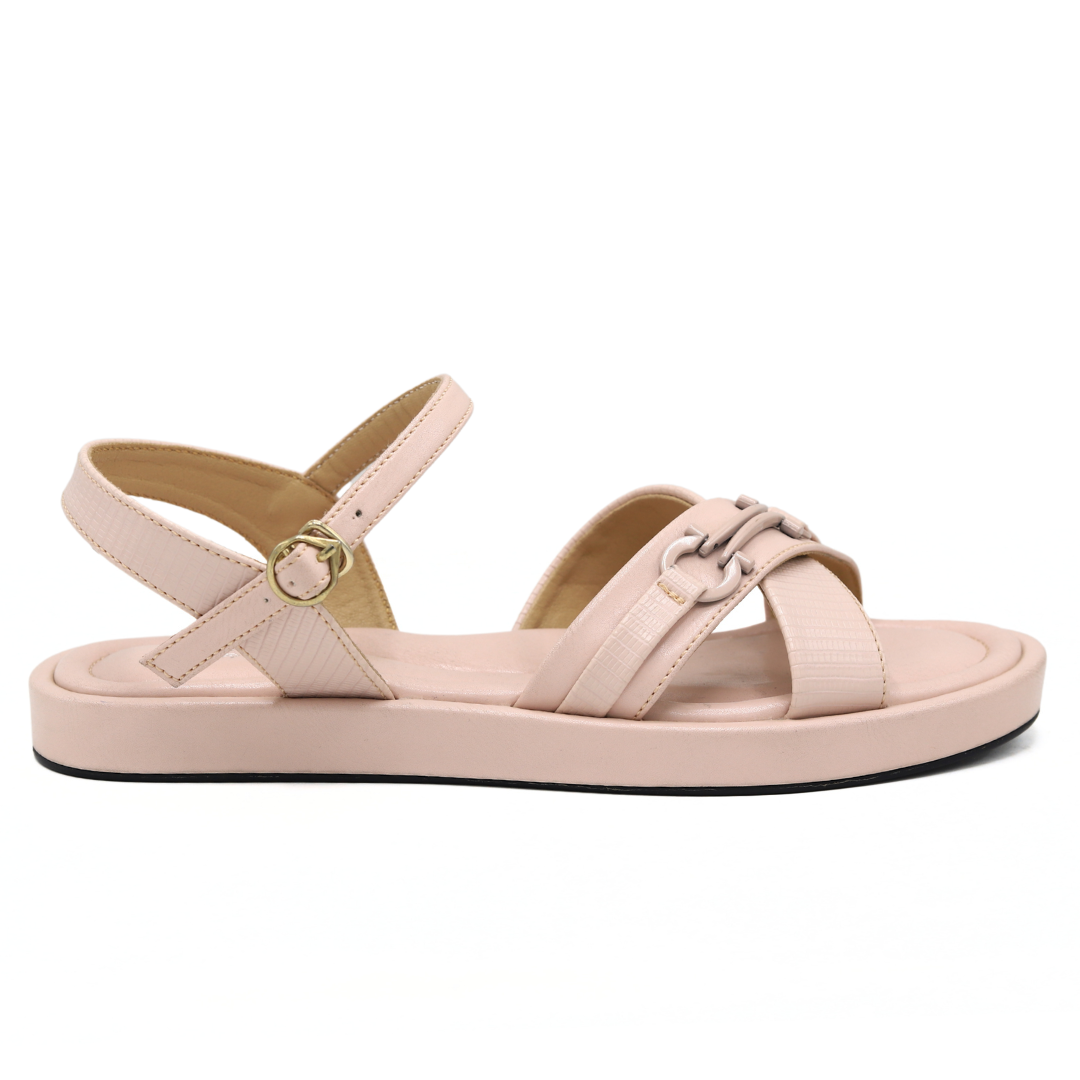 Pink Women Cross Strap Comfort Sandals - 8002247