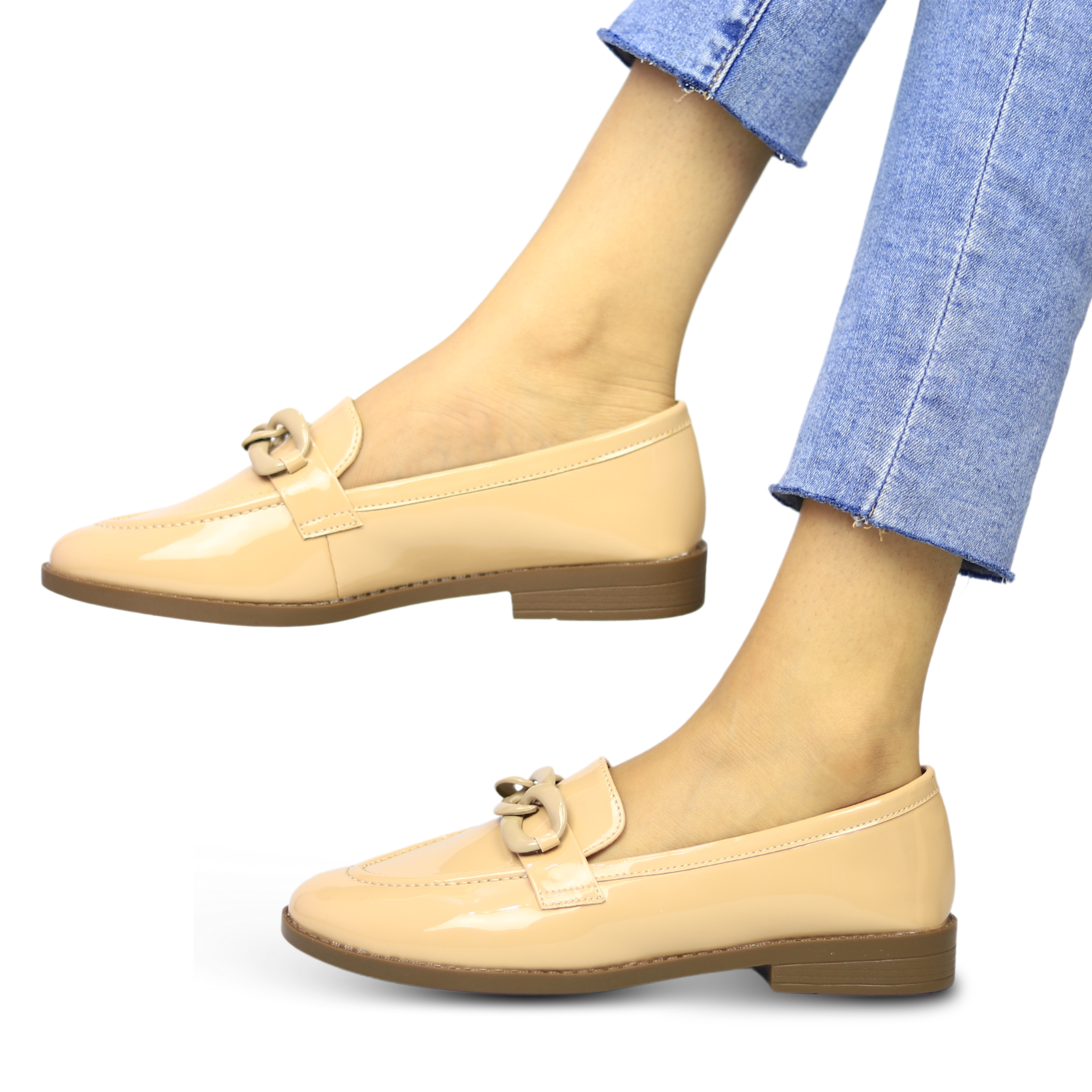 Ladies Loafers - Women Patent Shoes / 8004240