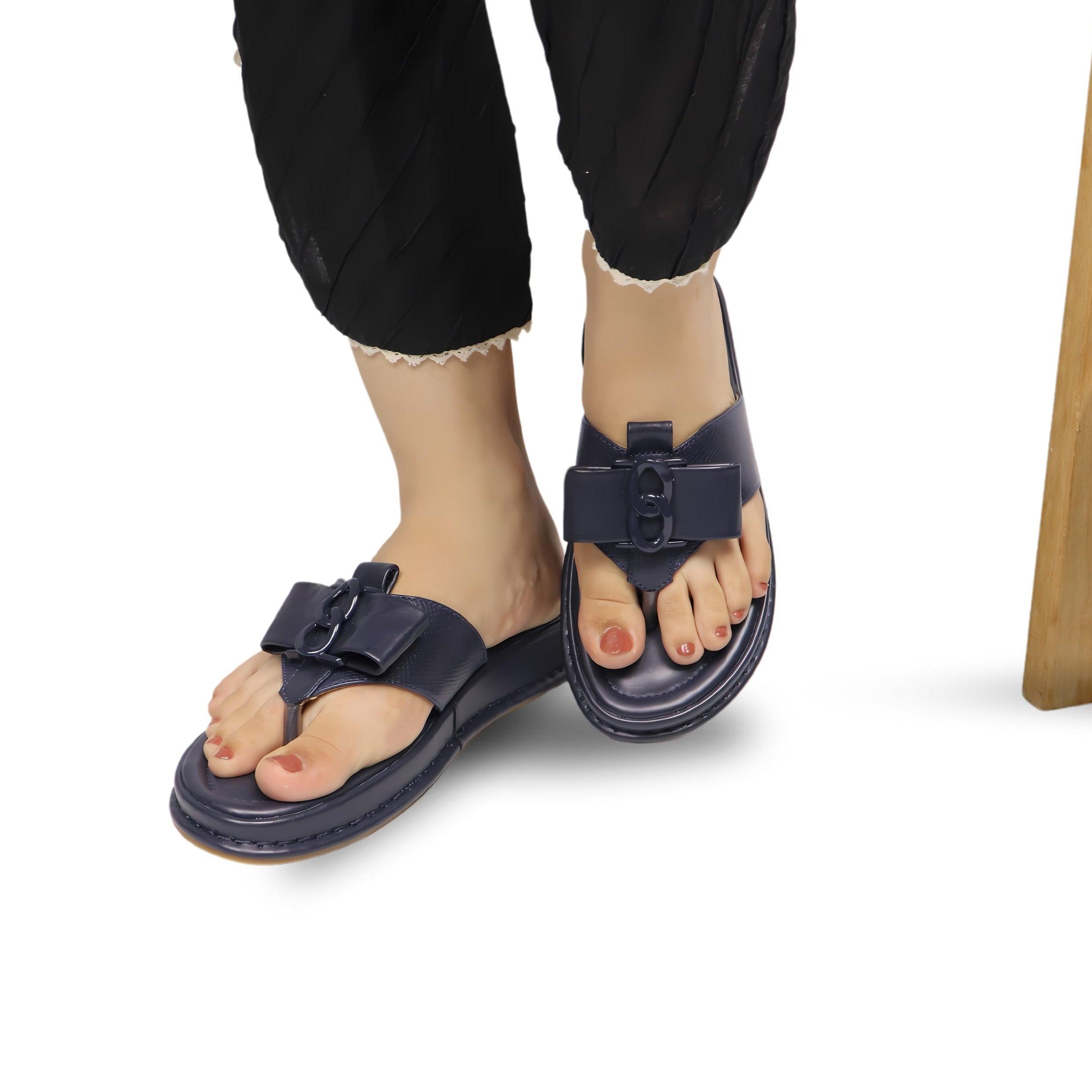 Comfortable Flip-Flop Slippers / 800164 Navy