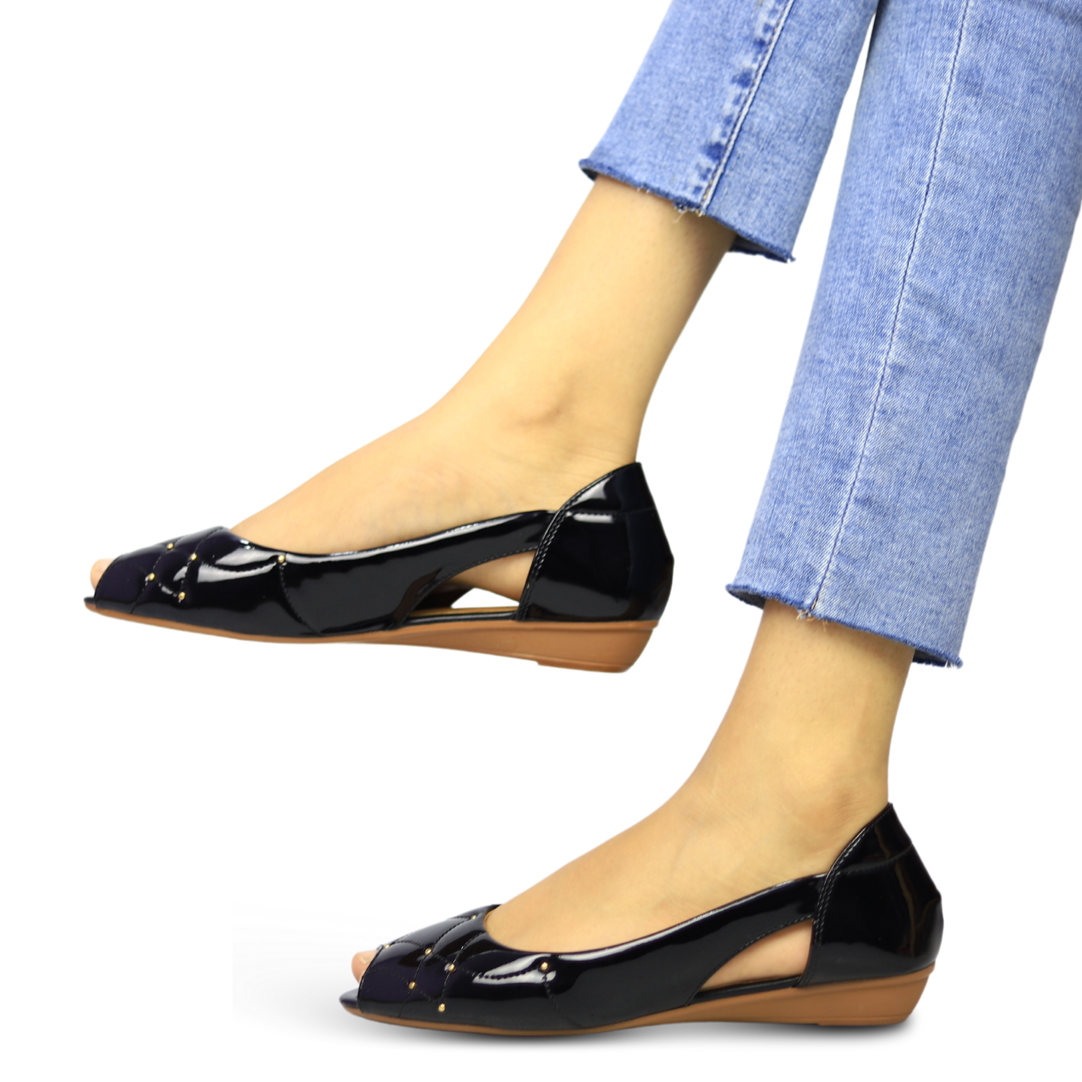 Black Ballet Flats - Women Pumps / 8007155