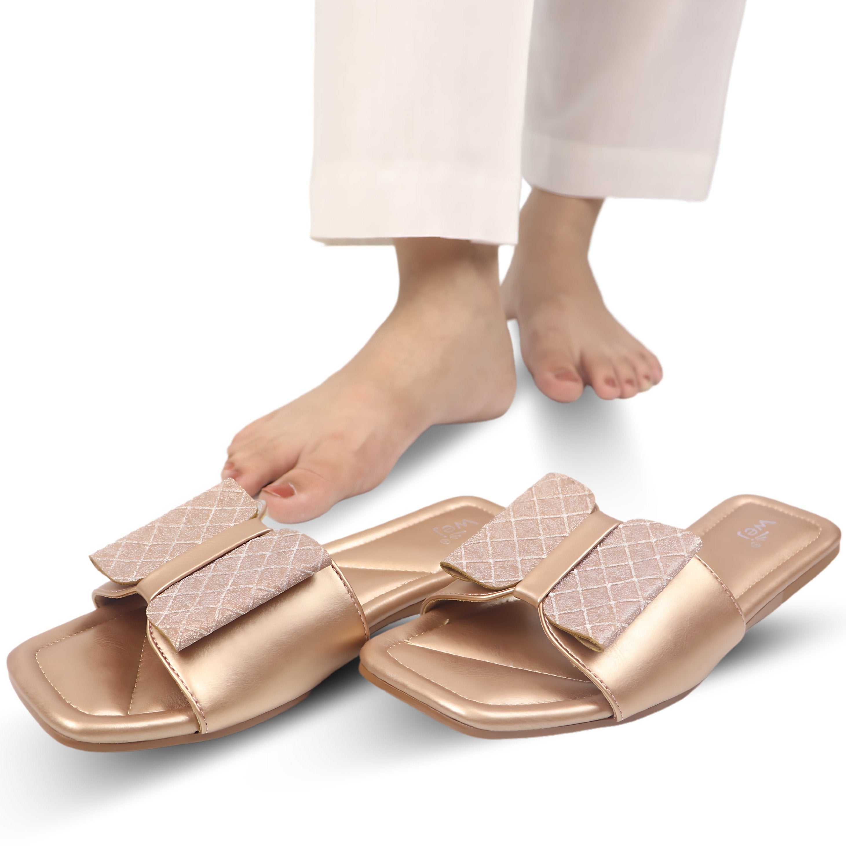 Comfort Flat ladies Slippers / 8003287 Peach