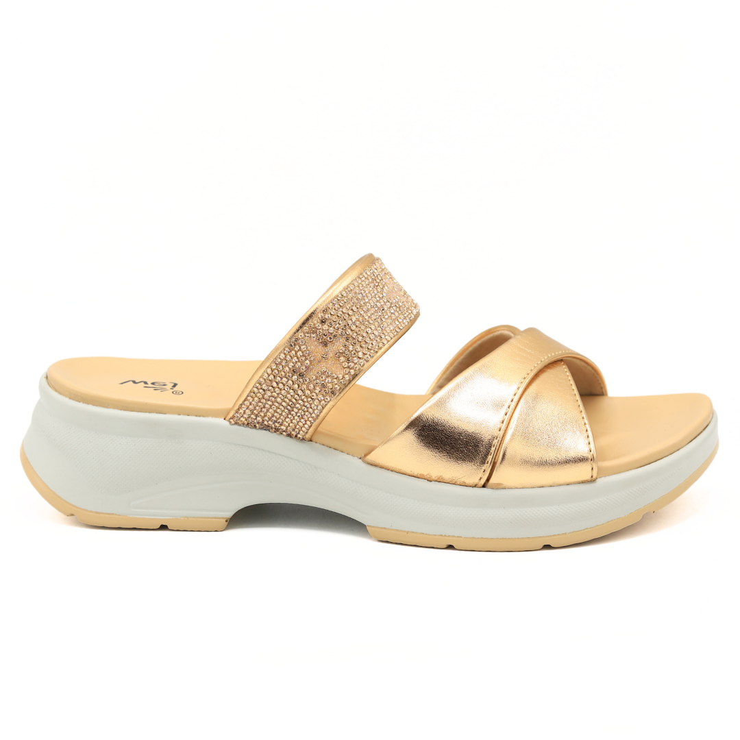 Radiant Gold Star Embellished Slides - 8003316