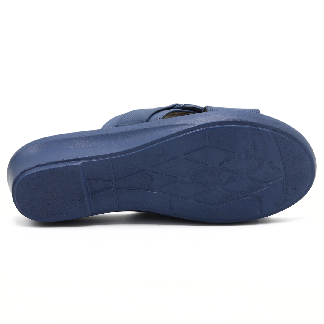 Women’s Navy Blue Slip-On Slippers - 8003298