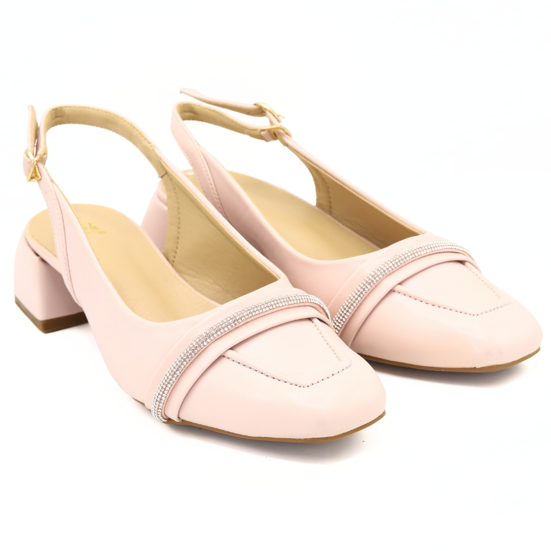 T - Pink SlingBack Block heel- 810297