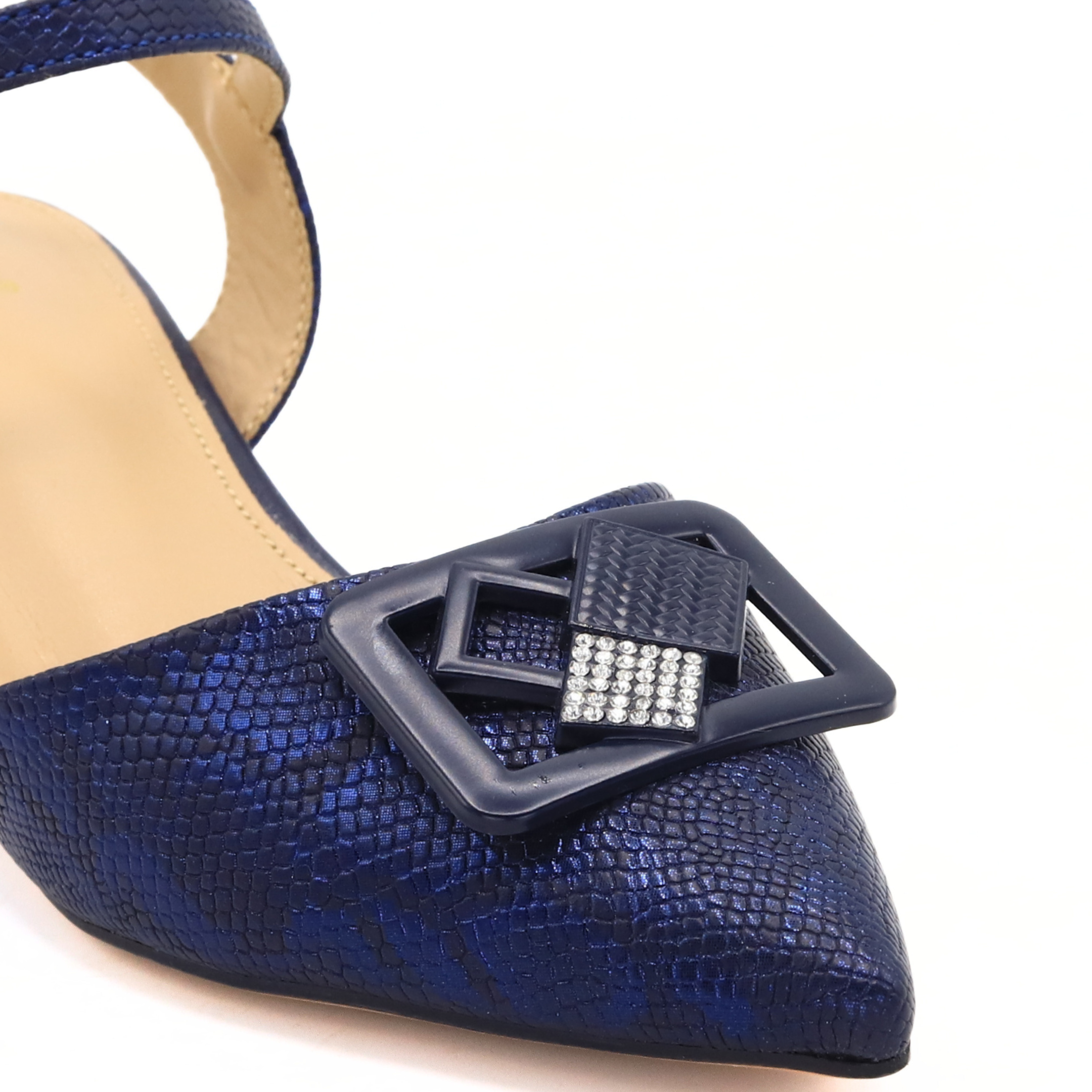 Navy Slingback Block Heels  – 8102155