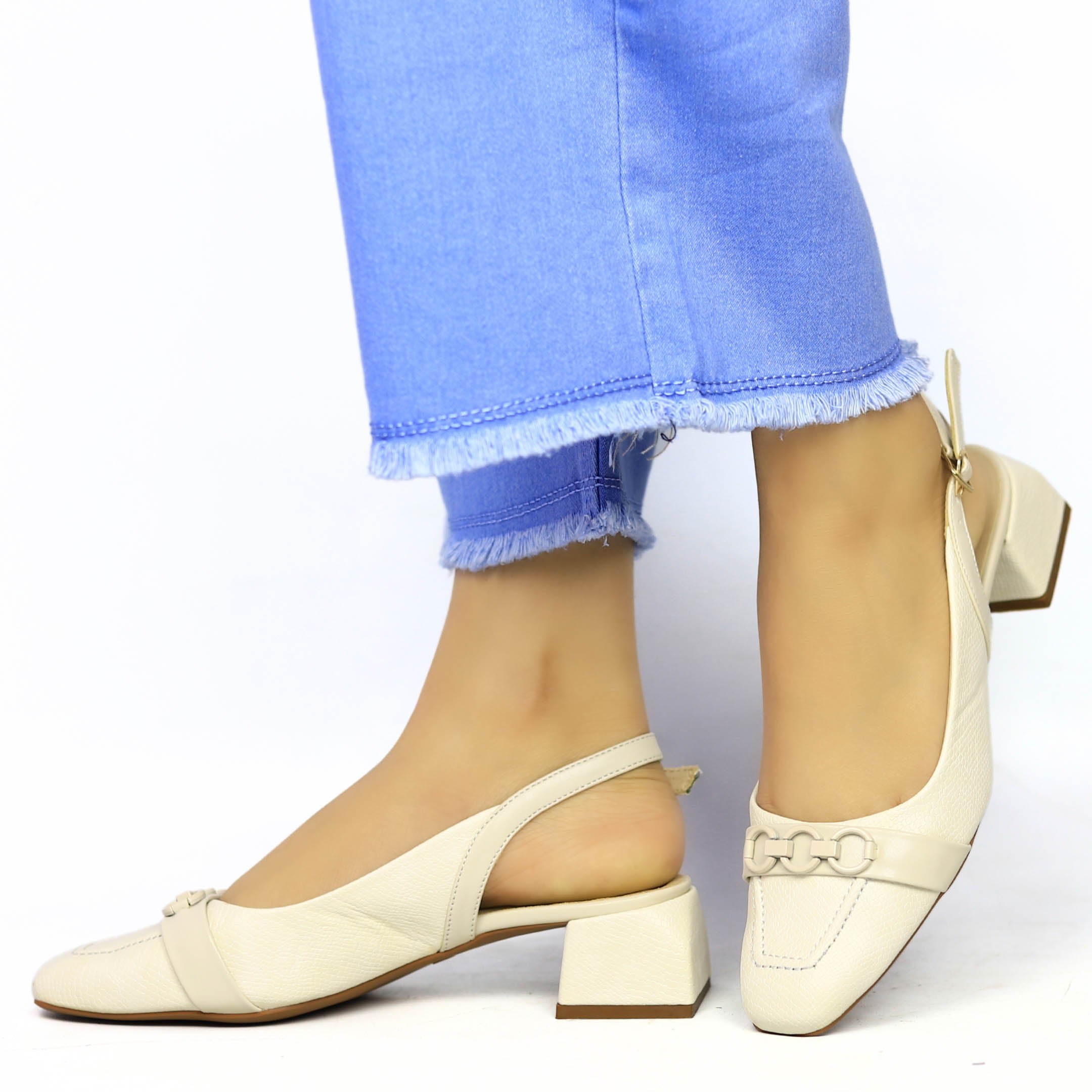 Fawn Slingback Block Heels - 810293