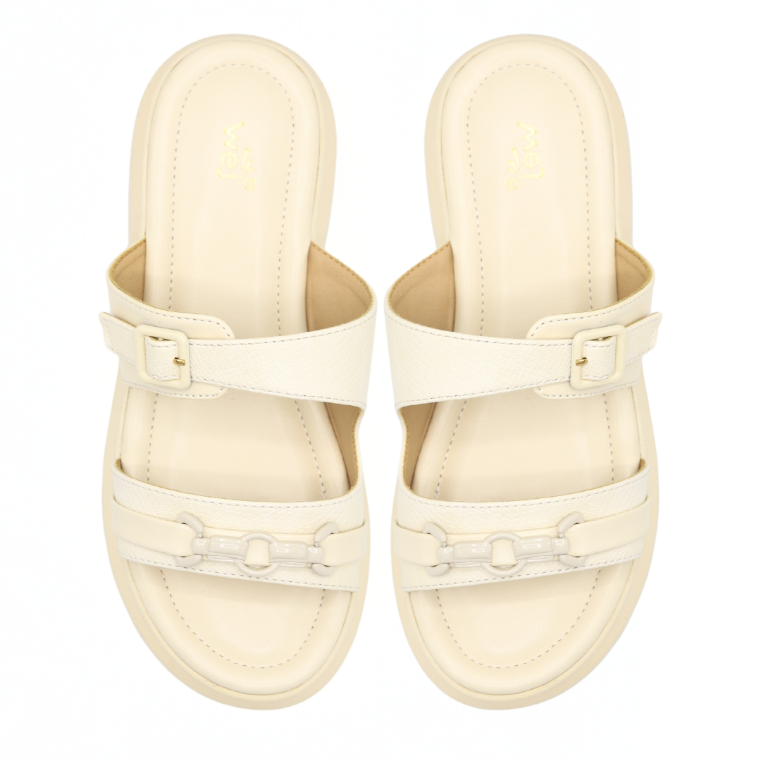 Women Chunky Sole Fawn Slide Sandals - 8003301