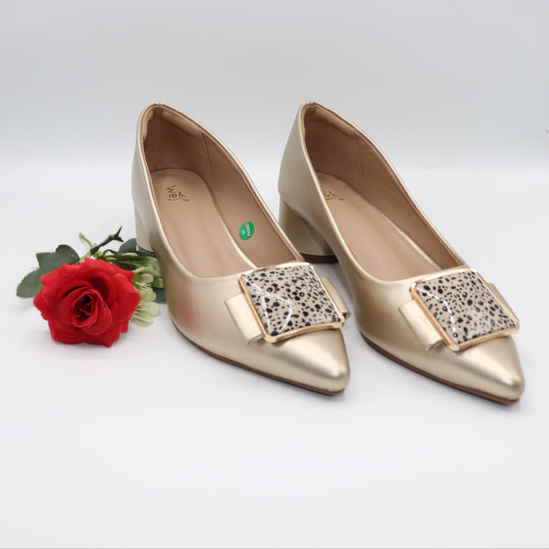 Ladies Gold Court Shoe / 810879