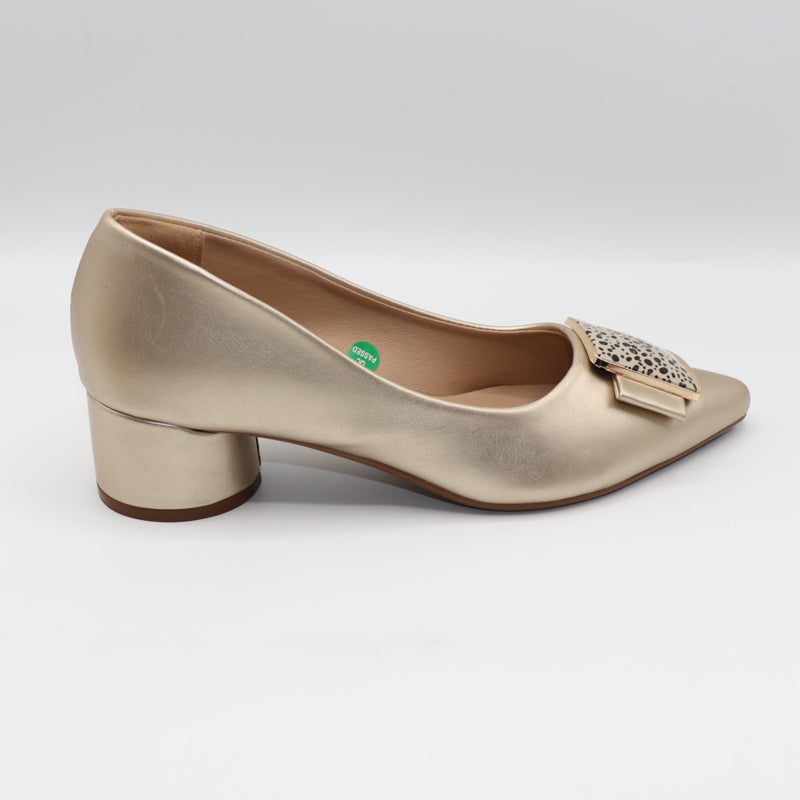 Ladies Gold Court Shoe / 810879